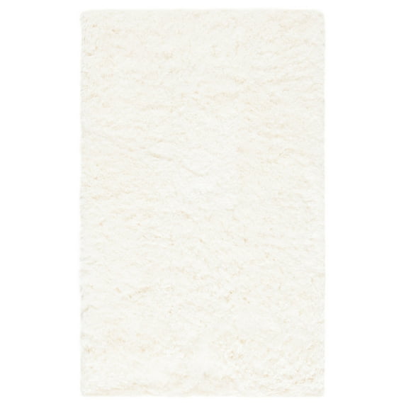 SAFAVIEH Arctic Giselle Solid Polyester Shag Area Rug, Ivory, 3' x 5'
