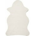 thumbnail image 1 of SAFAVIEH Arctic Giselle Solid Polyester Shag Area Rug, Ivory, 7' x 10' Scalloped, 1 of 7