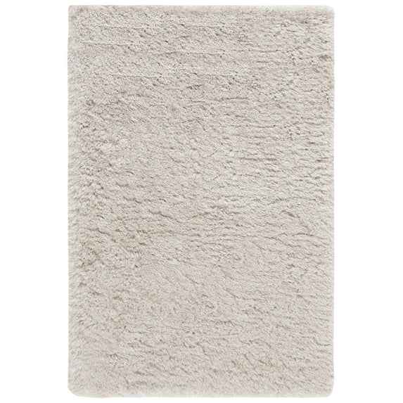 SAFAVIEH Arctic Giselle Solid Polyester Shag Area Rug, Light Beige, 5' x 8'