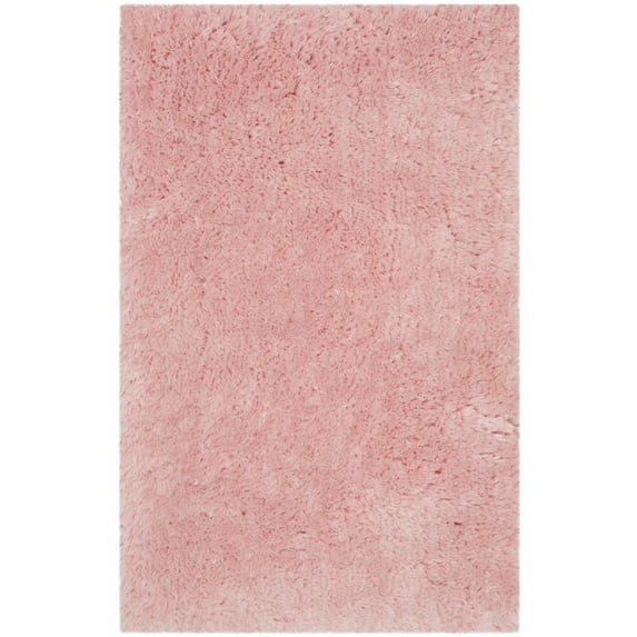 SAFAVIEH Arctic Giselle Solid Polyester Shag Area Rug, Pink, 2'6" x 4'