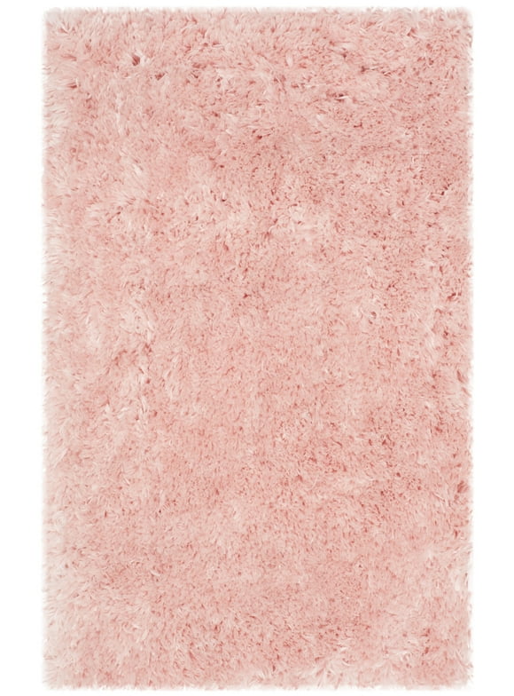 SAFAVIEH Arctic Giselle Solid Polyester Shag Area Rug, Pink, 2' x 3'
