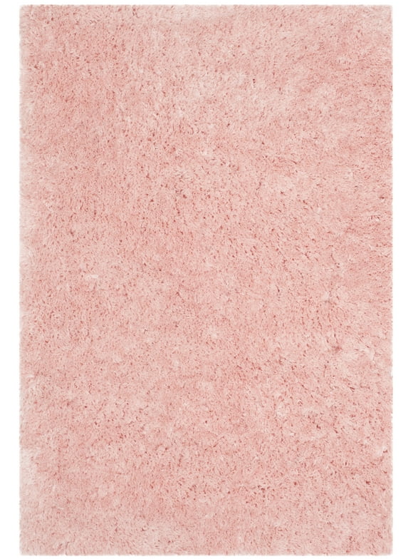 SAFAVIEH Arctic Giselle Solid Polyester Shag Area Rug, Pink, 5' x 7'