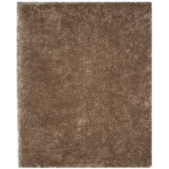 SAFAVIEH Arctic Giselle Solid Polyester Shag Area Rug, Taupe, 2' x 3'