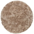 thumbnail image 1 of SAFAVIEH Arctic Giselle Solid Polyester Shag Area Rug, Taupe, 8' x 8' Round, 1 of 5