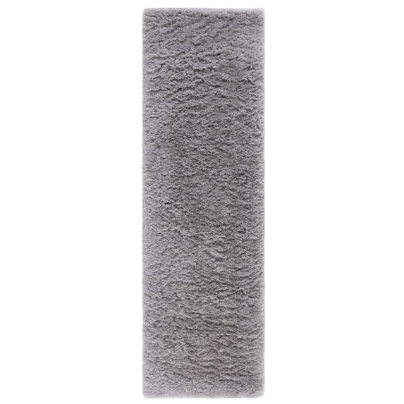 SAFAVIEH Arctic Giselle Solid Polyester Shag Runner Rug, Grey, 2'3" x 8' Runner