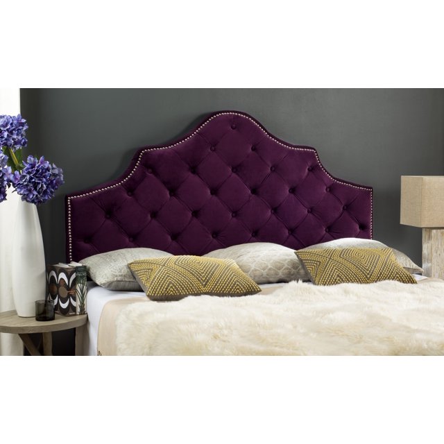 SAFAVIEH Arebelle Rustic Glam Tufted Headboard with Nail Heads, Full