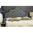thumbnail image 1 of SAFAVIEH Arebelle Rustic Glam Tufted Headboard with Nail Heads, Full, Pewter, 1 of 4