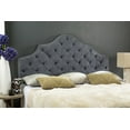 thumbnail image 1 of SAFAVIEH Arebelle Rustic Glam Tufted Headboard with Nail Heads, Queen, Grey, 1 of 4