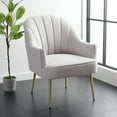 thumbnail image 1 of Safavieh Areli Modern Wood and Fabric Dining Arm Chairs, Light Gray, 1 of 6
