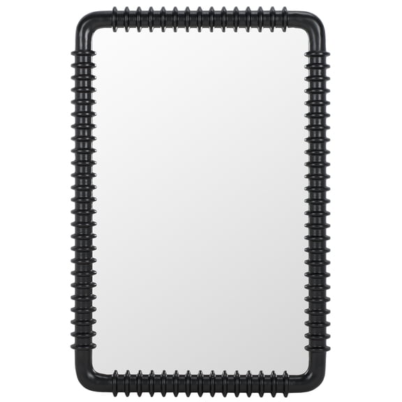 SAFAVIEH Aria 24" 36" Black Industrial Wall Mirror