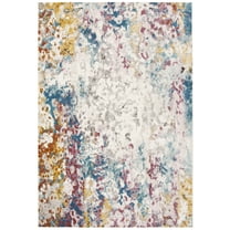 SAFAVIEH Aria Augustin Abstract Area Rug, Cream/Dark Teal, 3' x 5'