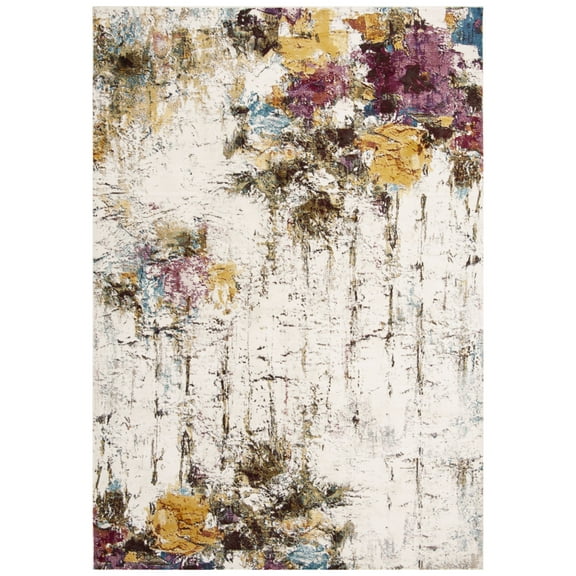 SAFAVIEH Aria Caelestinus Abstract Area Rug, Cream/Olive, 2'3" x 3'9"