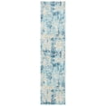 thumbnail image 1 of SAFAVIEH Aria Christian Distressed Runner Rug, Ivory/Blue, 2' x 8', 1 of 7