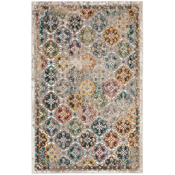SAFAVIEH Aria Cian Geometric Area Rug, Beige/Multi, 3' x 5'
