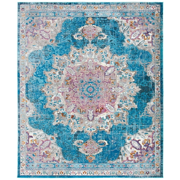SAFAVIEH Aria Emmerson Oriental Area Rug, Navy/Ivory, 9' x 12'