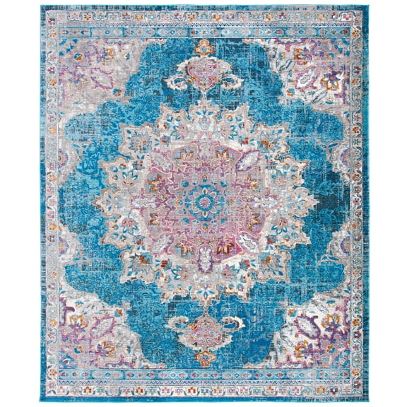 SAFAVIEH Aria Emmerson Oriental Area Rug, Navy/Ivory, 9' x 12'