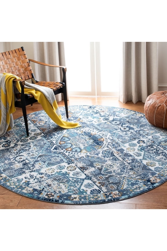Aria Collection ARA745A Ivory / Navy Rug