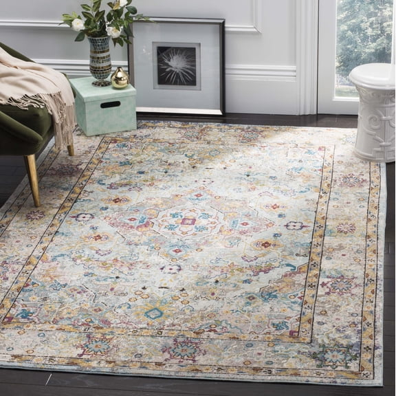 SAFAVIEH Aria Cromwell Oriental Area Rug, Beige/Blue, 10' x 14'