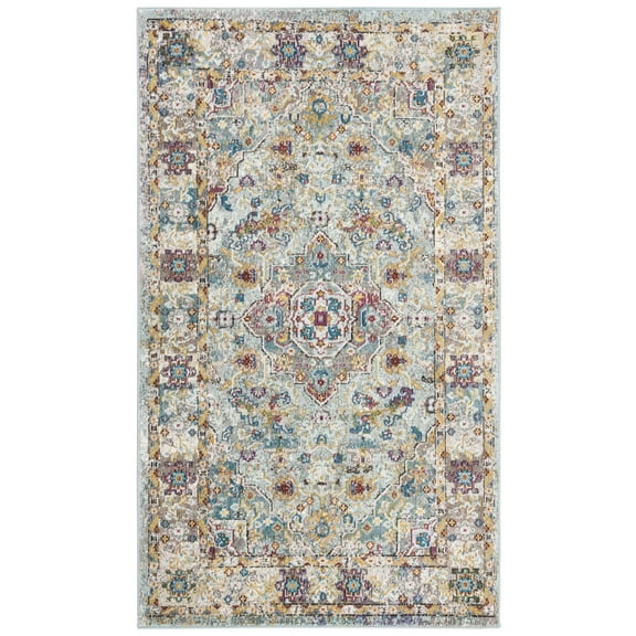 SAFAVIEH Aria Cromwell Oriental Area Rug, Beige/Blue, 3' x 5'