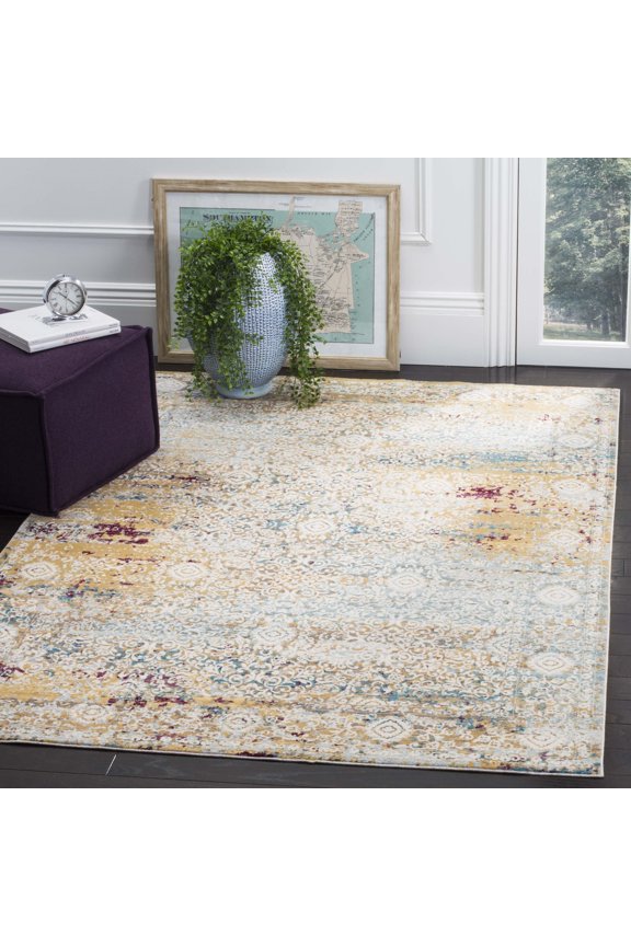 Aria Cromwell Oriental Area Rug, Yellow/Cream, 4' x 6'