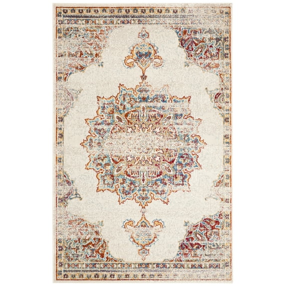 SAFAVIEH Aria Emmerson Oriental Area Rug, Cream/Red, 5'1" x 7'6"