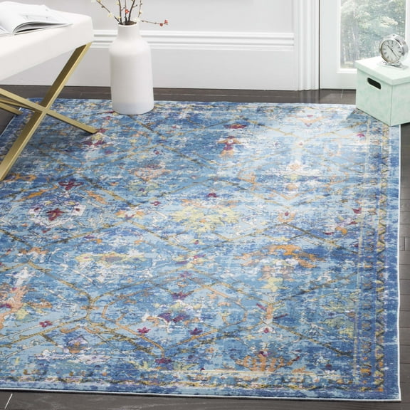 SAFAVIEH Aria Finola Bohemian Area Rug, Blue/Multi, 4' x 6'