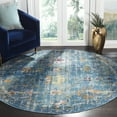thumbnail image 1 of SAFAVIEH Aria Finola Geometric Area Rug, Blue/Multi, 6'5" x 6'5" Round, 1 of 6