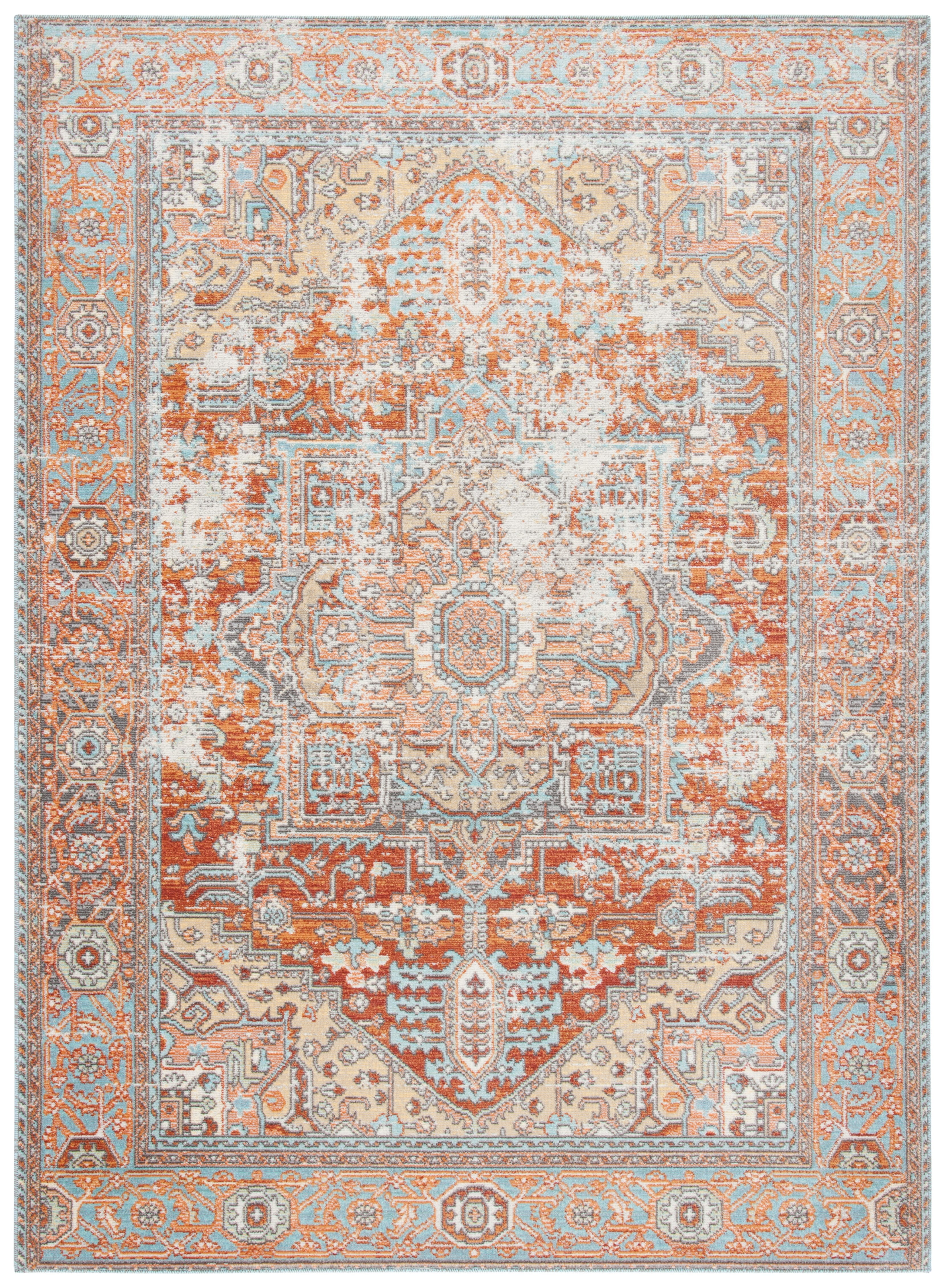 SAFAVIEH Aria Gligor Oriental Area Rug, Rust/Taupe, 6' x 9'