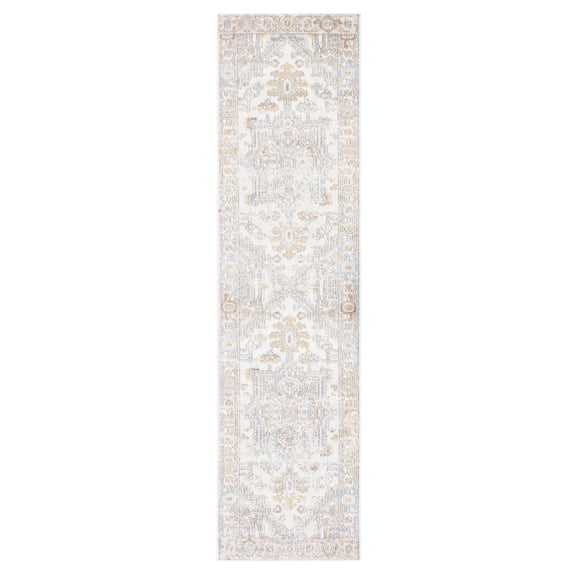 SAFAVIEH Aria Gligor Oriental Runner Rug, Beige/Grey, 2' x 8'