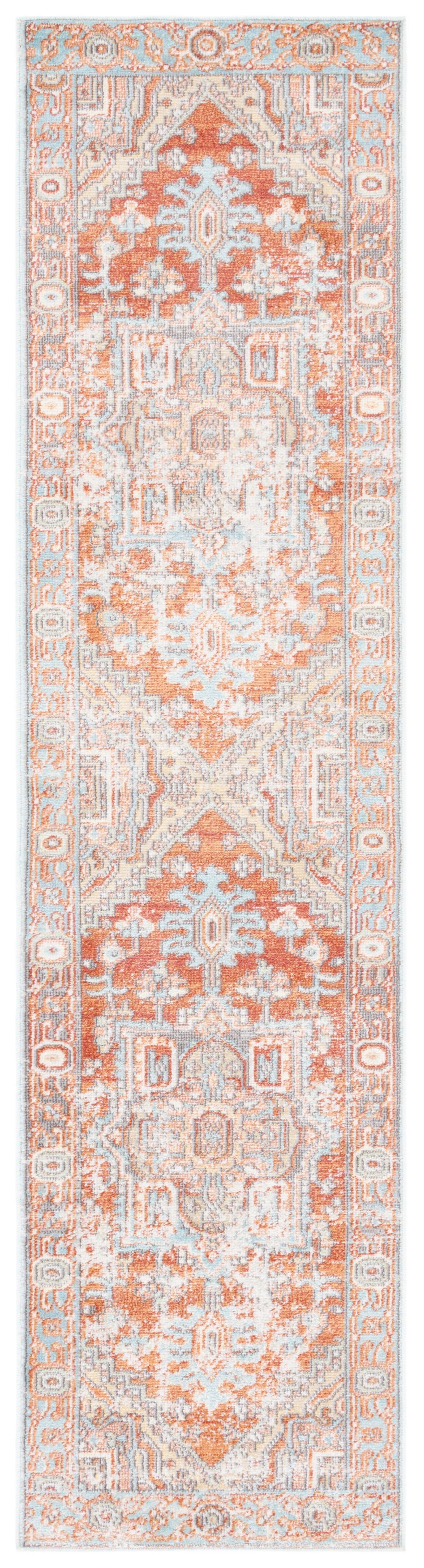 SAFAVIEH Aria Gligor Oriental Runner Rug, Rust/Taupe, 2' x 6' - Walmart.com