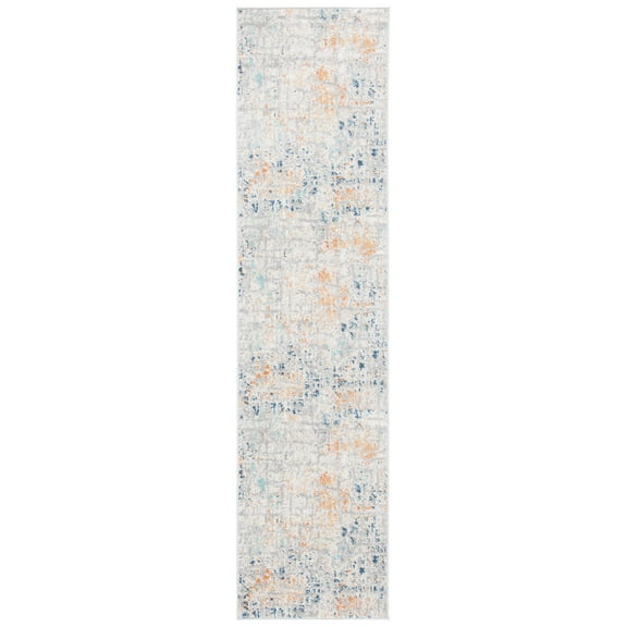 SAFAVIEH Aria Kenyon Distressed Runner Rug, Rust/Blue, 2' x 8'