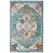 SAFAVIEH Aria Kimberlyn Oriental Area Rug, Turquoise/Ivory, 8' x 10'