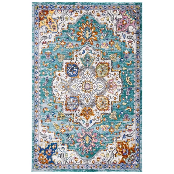 SAFAVIEH Aria Kimberlyn Oriental Area Rug, Turquoise/Ivory, 9' x 12'
