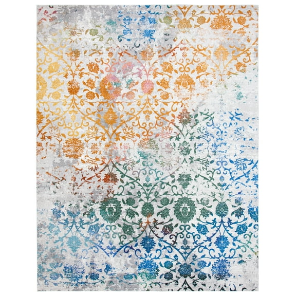 SAFAVIEH Aria Leonard Floral Area Rug, Grey/Green, 8' x 10'