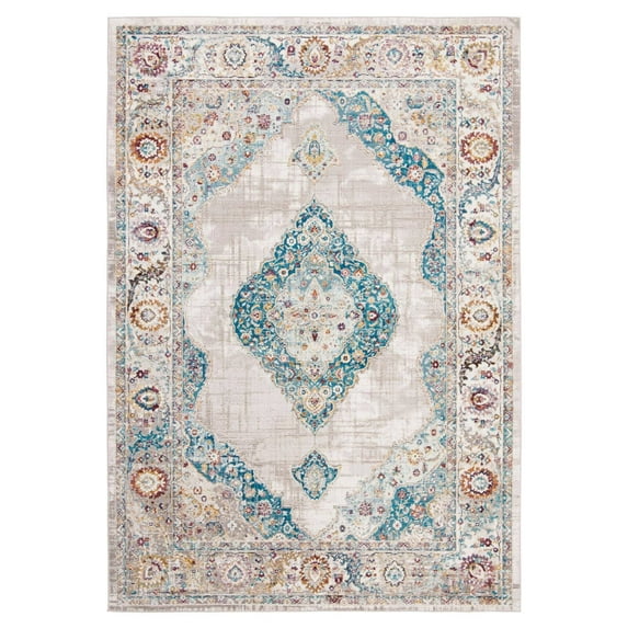SAFAVIEH Aria Nita Oriental Area Rug, Blue/Ivory, 9' x 12'