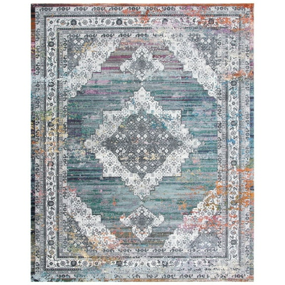 SAFAVIEH Aria Quinton Oriental Area Rug, Ivory/Blue, 8' x 10'
