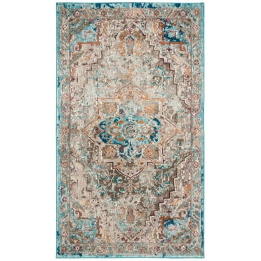 SAFAVIEH Aria Rionach Oriental Area Rug, Beige/Blue, 3' x 5'