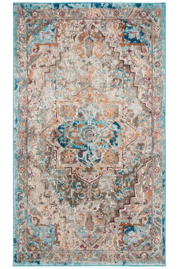 Aria Rionach Oriental Area Rug, Beige/Blue, 3' x 5'