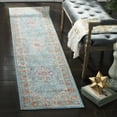 thumbnail image 1 of SAFAVIEH Aria Rosalin Traditional Runner Rug, Blue/Cream, 2' x 8', 1 of 6