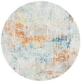 thumbnail image 1 of SAFAVIEH Aria Ulric Abstract Area Rug, Ivory/Rust, 6'7" x 6'7" Round, 1 of 7