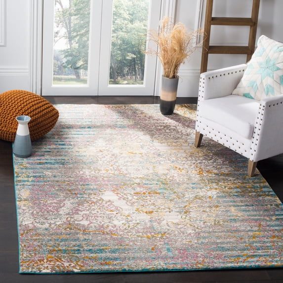SAFAVIEH Aria Vergil Bohemian Area Rug, Cream/Multi, 8' x 10'