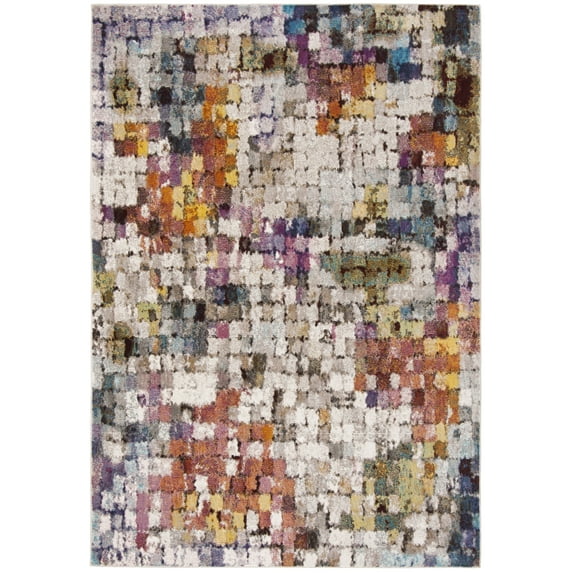 SAFAVIEH Aria Willoughby Abstract Area Rug, Cream/Rust, 2'3" x 3'9"