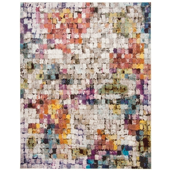 SAFAVIEH Aria Willoughby Abstract Area Rug, Cream/Rust, 8' x 10'