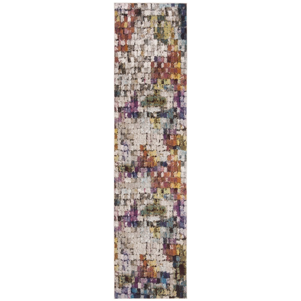 SAFAVIEH Aria Willoughby Abstract Runner Rug, Cream/Rust, 2' x 12 ...