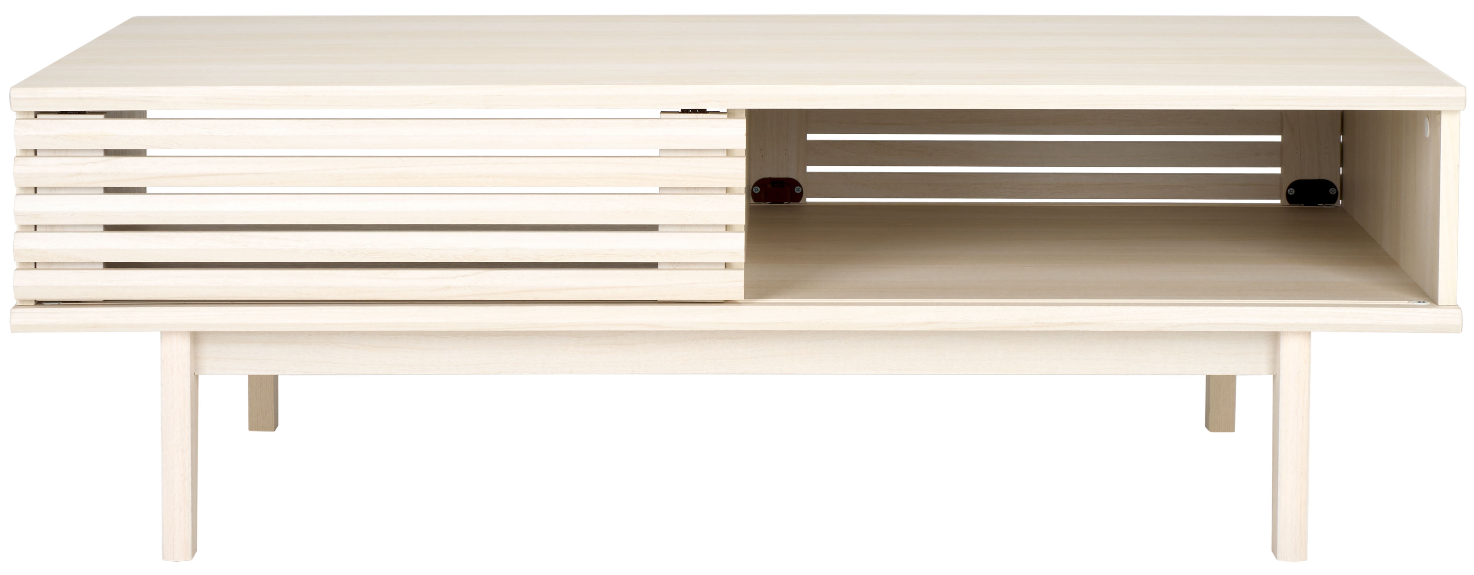 SAFAVIEH Aricia Modern 2 Door Wood Coffee Table, Bleached White