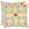 thumbnail image 1 of SAFAVIEH Ariel Ikat Pillow, 18" x 18", White/Multi, Set of 2, 1 of 4