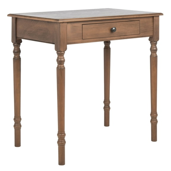 SAFAVIEH Arina Solid Retro 1 Drawer Writing Desk, Brown