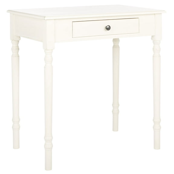 SAFAVIEH Arina Solid Retro 1 Drawer Writing Desk, Distressed White