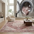 thumbnail image 1 of SAFAVIEH Arizona Alaia Medallion Polyester Area Rug, Rust/Beige, 6' x 9', 1 of 13