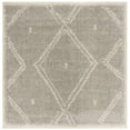 thumbnail image 1 of SAFAVIEH Arizona Aliah Geometric Shag Area Rug, Grey/Ivory, 6'7" x 6'7" Square, 1 of 10